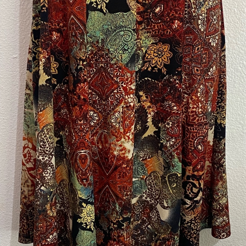 Connected Apparel Multicolor Patchwork Dress - image 4